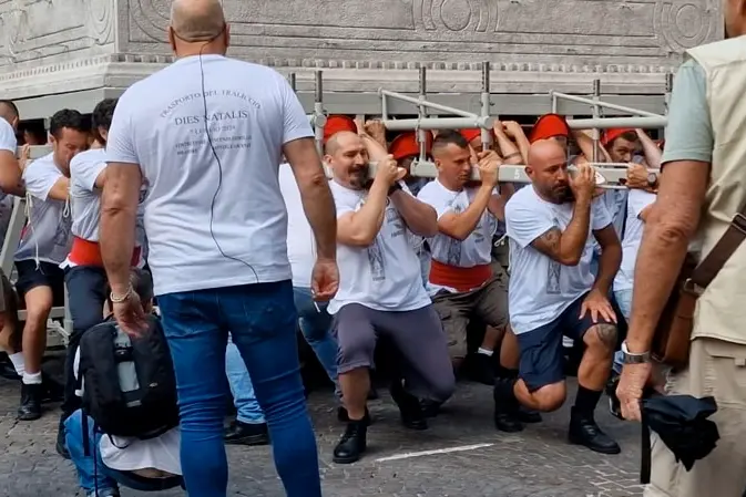 Macchina di Santa Rosa, tutto liscio nella prova di portabilità di Dies Natalis