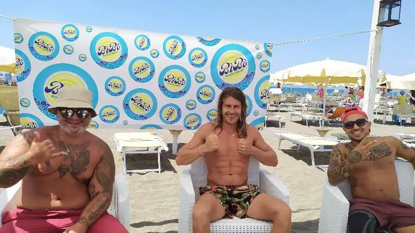 Alberto Mezzetti, Tarzan, al Bibò Bomber Beach Tarquinia