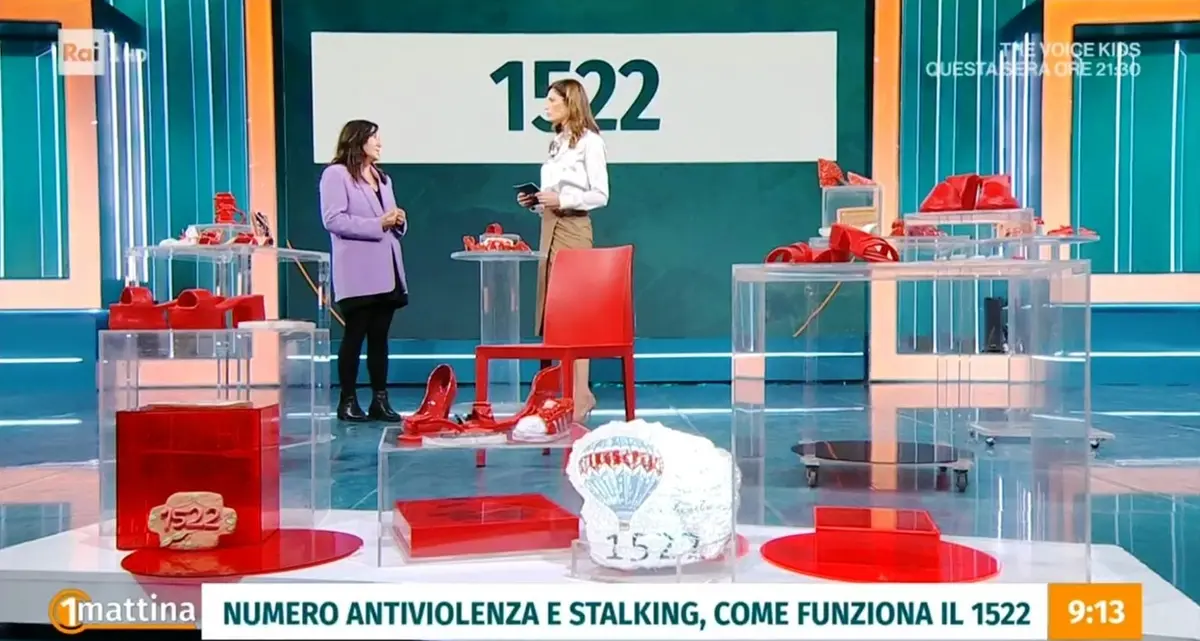 Le scarpette rosse delle ceramiste viterbesi negli studi di Unomattina