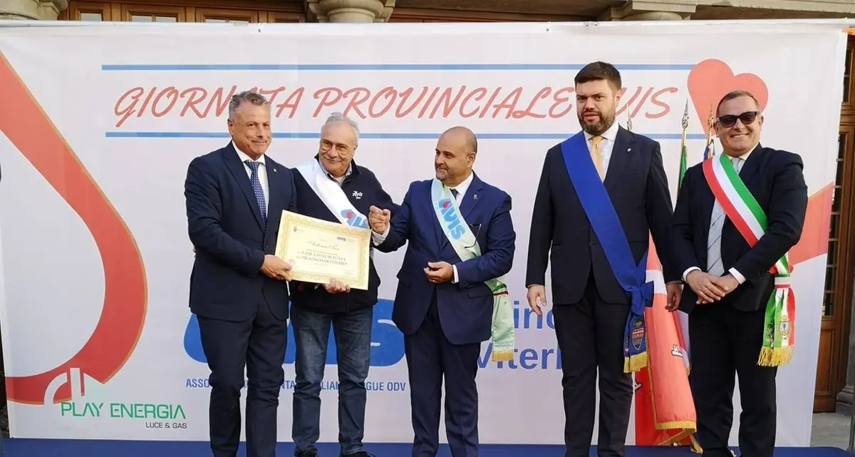 Sutri, benemerenza civica all’assessore Tosi per le 50 donazioni di sangue