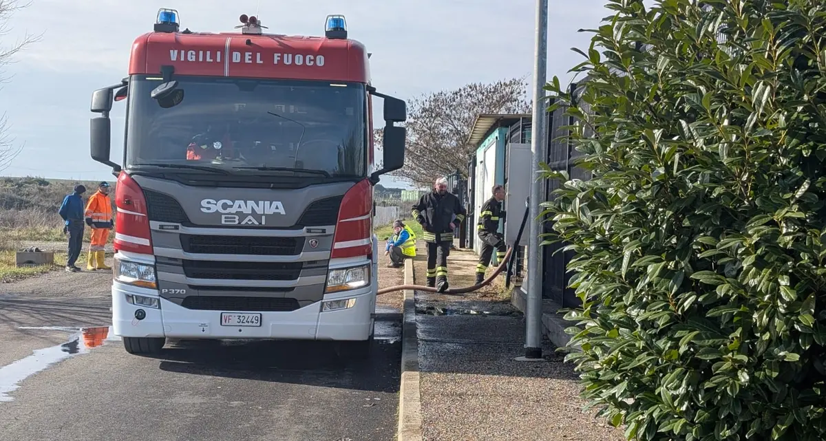 Viterbo: principio di incendio nell’azienda di trattamento rifiuti