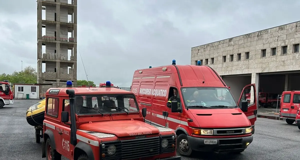 I vigili del fuoco di Viterbo in aiuto dell’Emilia Romagna