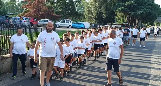 Viterbo, la formazione dei mini facchini di Santa Barbara