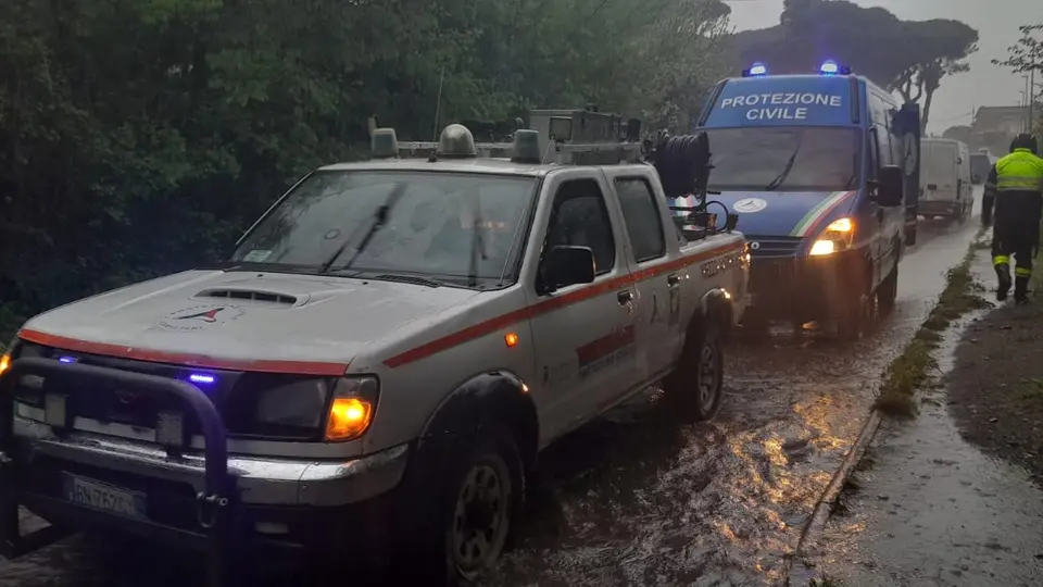 Maltempo sul litorale: allagamenti e interventi della Prociv a Cerveteri