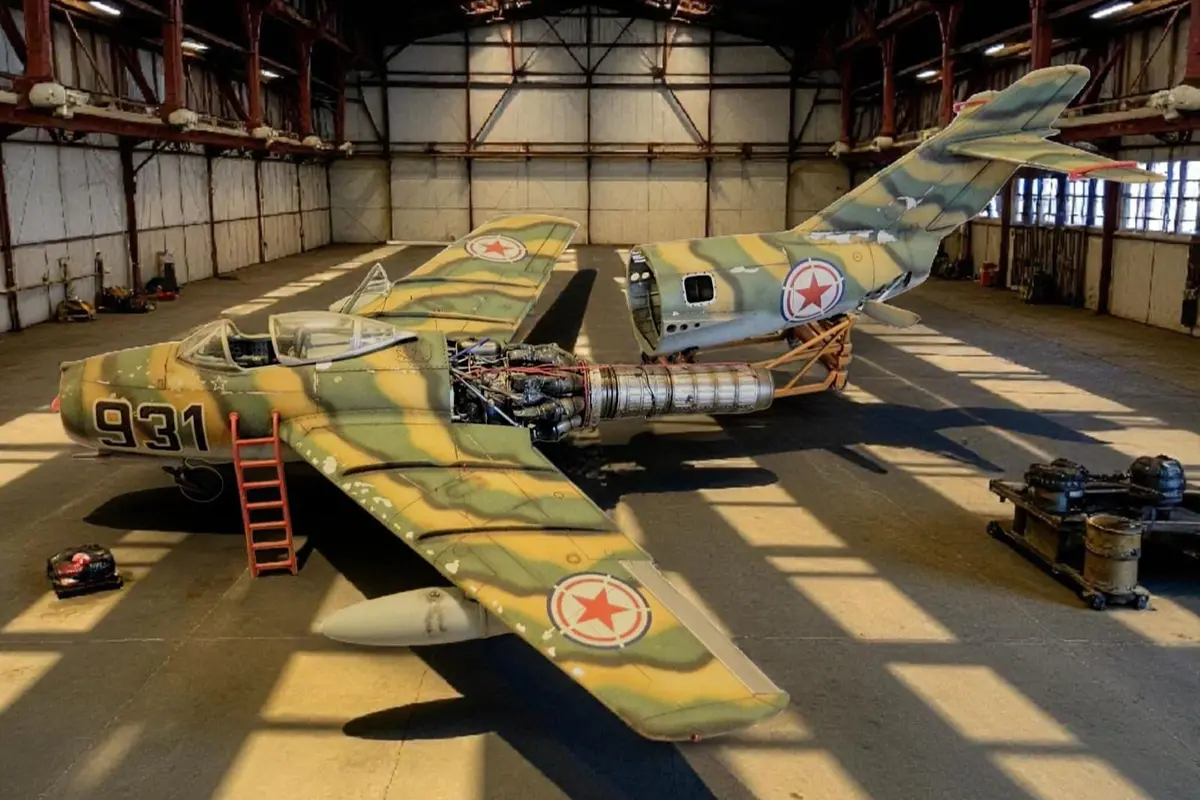 <p>Un MIG-15 (Modello scala 1/48 di Valter Vaudagna)</p>\\n